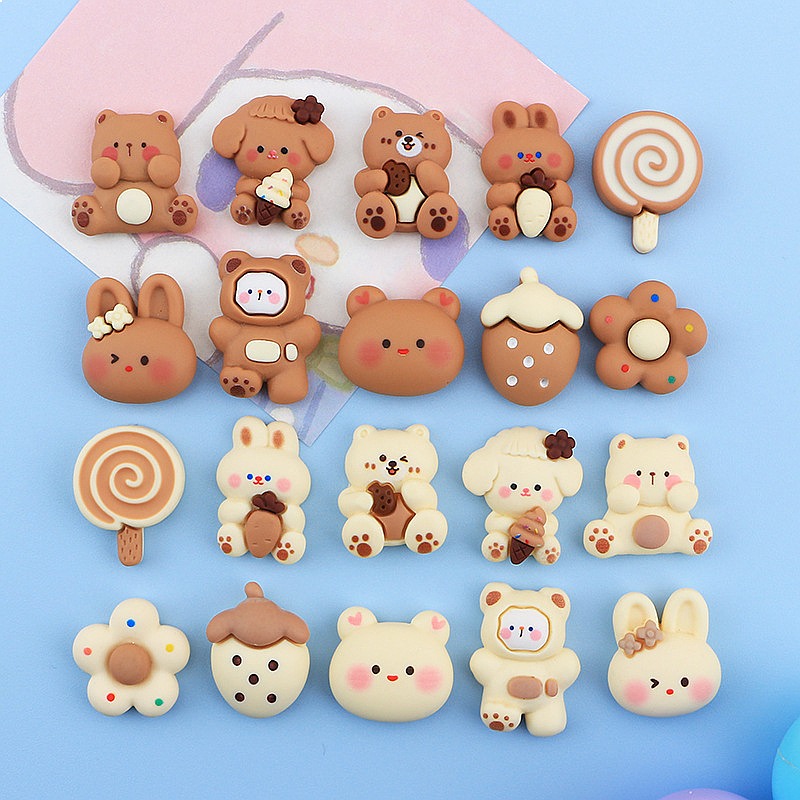 Phone Accessories Wholesale - 100 adet Mini Hayvan Reçine Charm