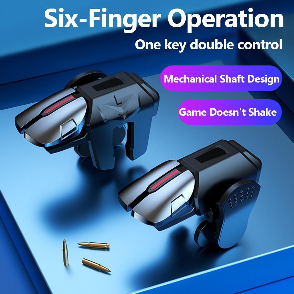Gaming Controller Phone - 2 adet 6 Parmak Oyun Tetikleyici