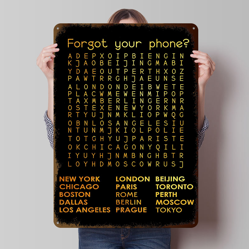 Phone Accessories Poster - Telefonunuzu Unutdunuz mi? Teneke Poster Özelleştirilmiş