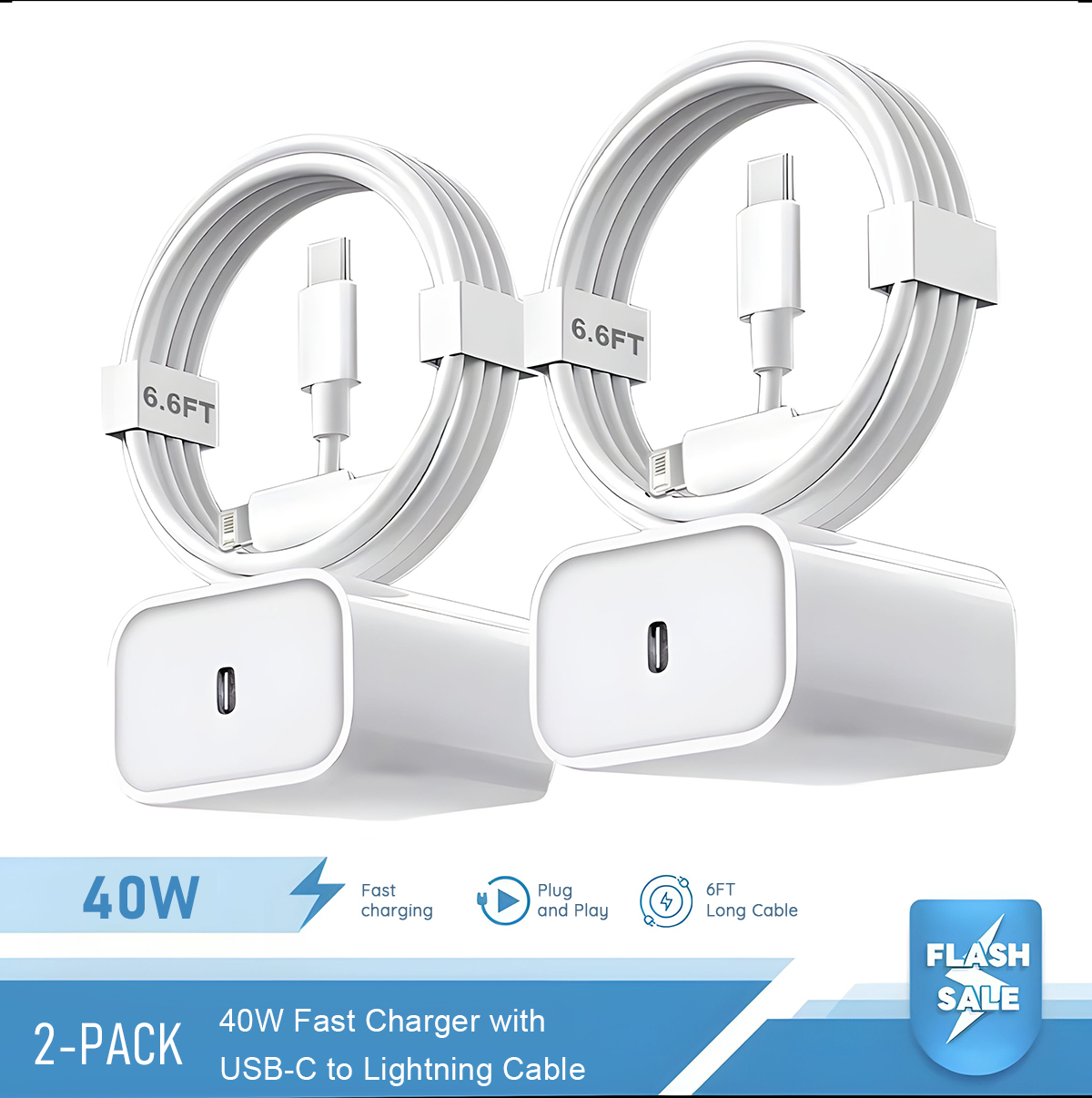 Phone Accessories Wholesale - 2-4 Set 40W Hızlı Şarj Cihazı