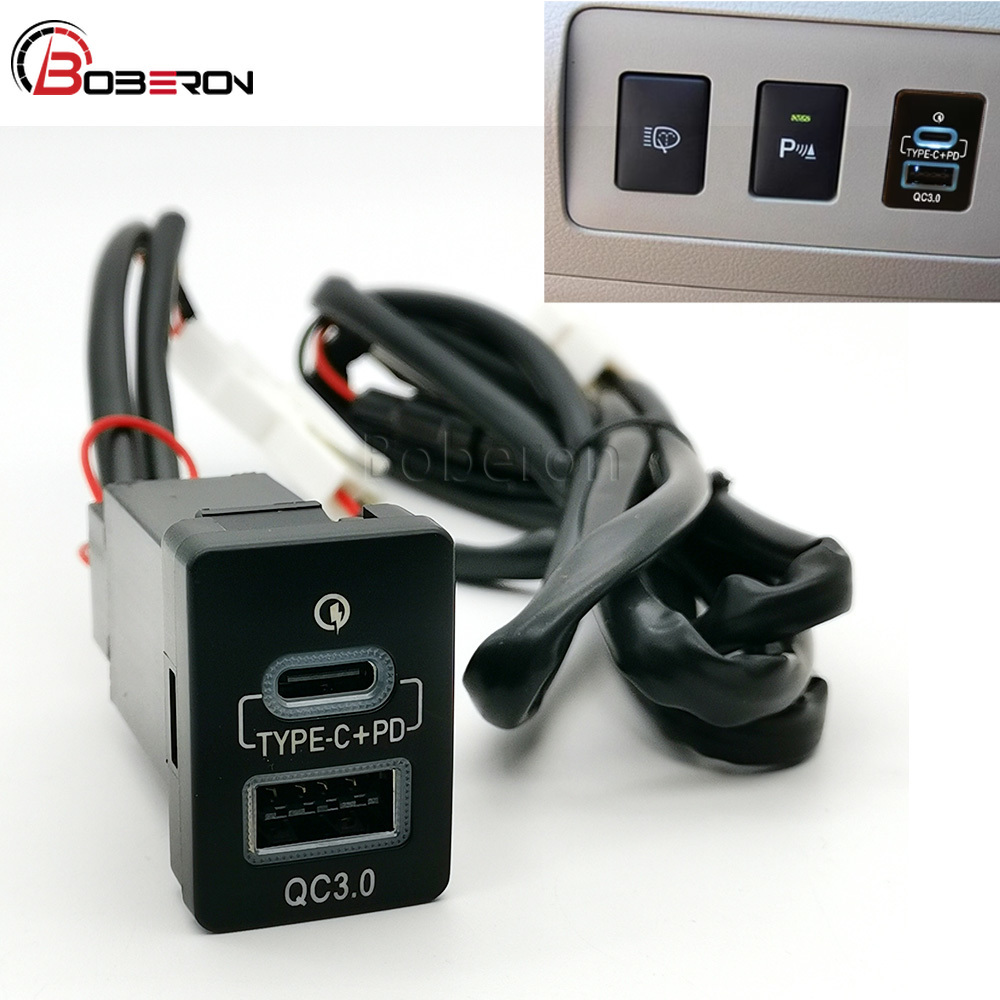 Phone Accessories Types - Mavi LED'li QC3.0 USB Araç Çift