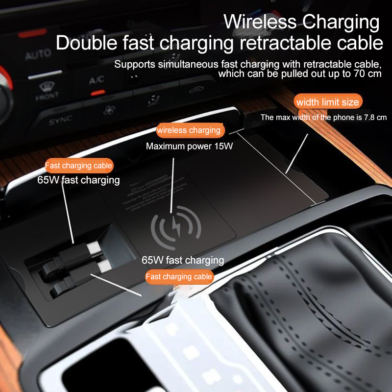 Audi için A6L A7 C7 Kablosuz Ş - Phone Accessories Types incelemesi ve fiyatı